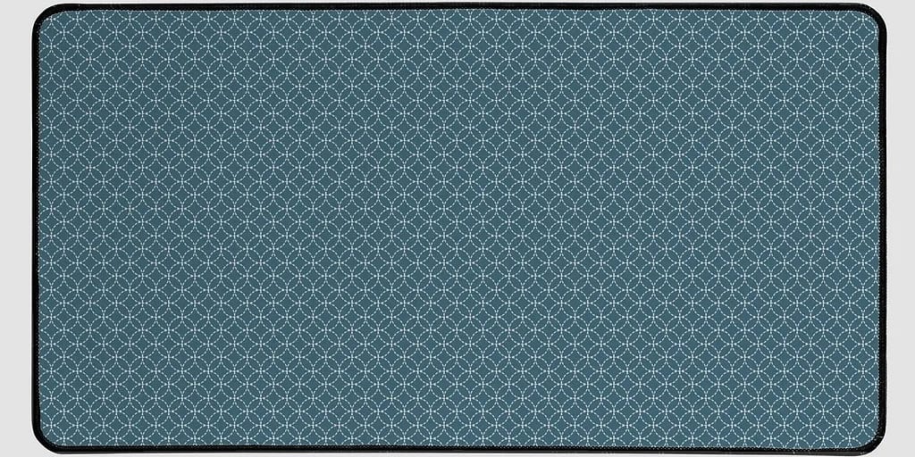 Japanese Teal Shippo Pattern Desk Pad